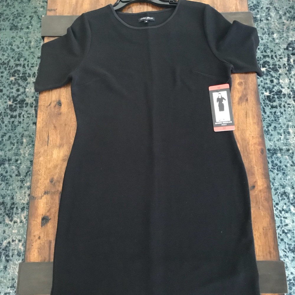Mario Serrani Italy knit dress solid black